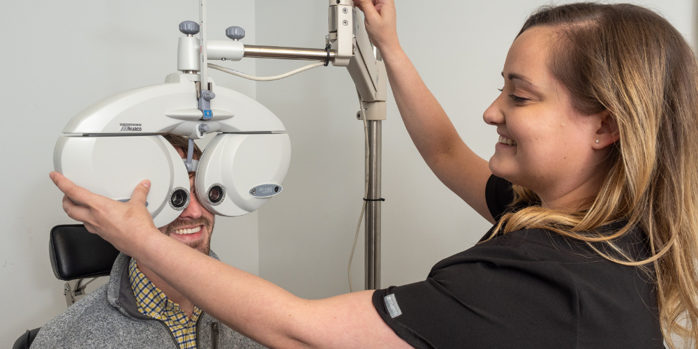 Female Eye Exam in Raleigh