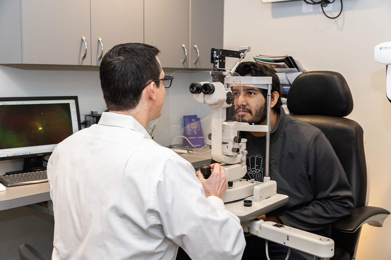 eye exams with machine