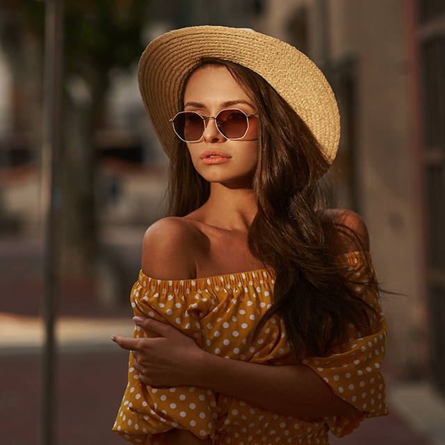 cute girl wearing sunglasses