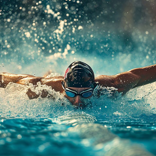 swimmer wearing goggles