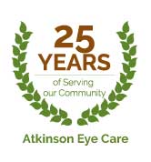 atkinson eye 25years badge