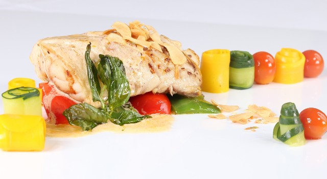 fish and vegetable on plate