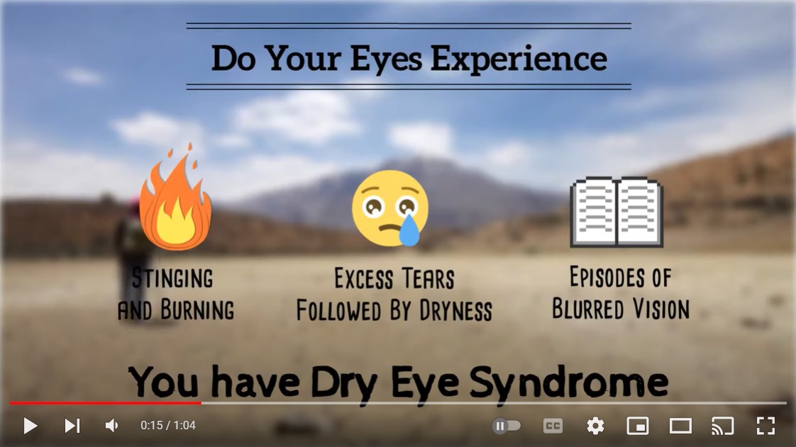 screen shot of video about dry eyes