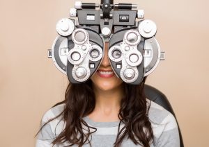 Woman Having An Eye Test