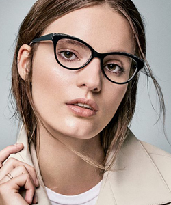 Model wearing Nine West eyeglasses