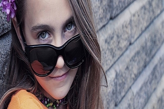 Young Girl wearing sunglasses