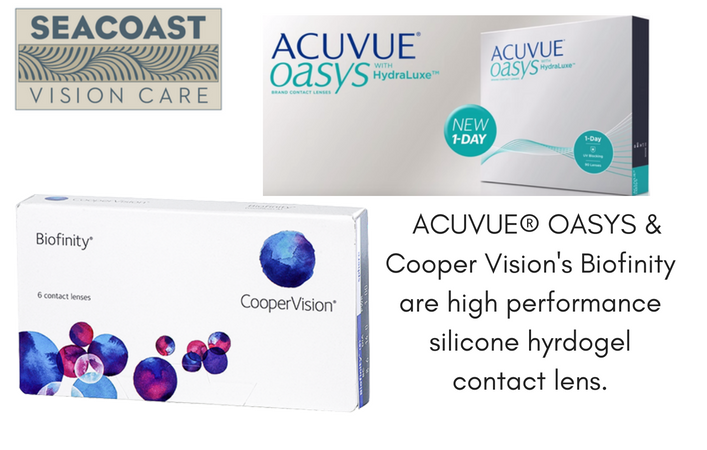 Acuvue Oasys and Coopervision Biofinity at Seacoast vision care