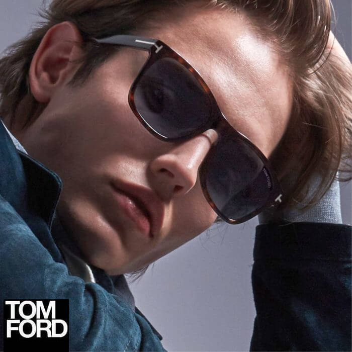 young man wearing tom ford sunglasses in Calgary