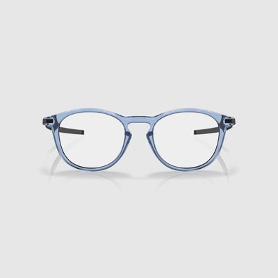 pair of transparent blue oakley eyeglasses