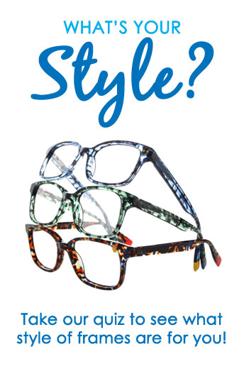 What style of glasses are right for you? Quiz at Eagle Mountain Eye Care in Fort Worth, Texas