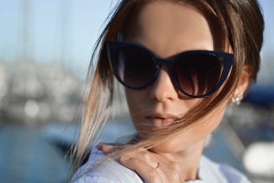 Woman Blue Sunglasses400