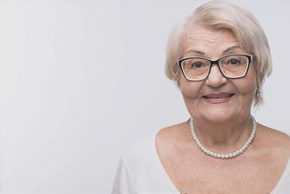 Senior Woman Using Eyeglasses